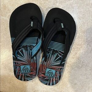 Reef Ahi Sandals Tropical Dream Flip Flops 13/1 Kids